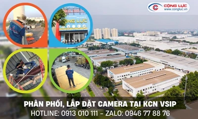 Thi công hệ thống camera giám sát an ninh tại KCN Vsip Hải Phòng